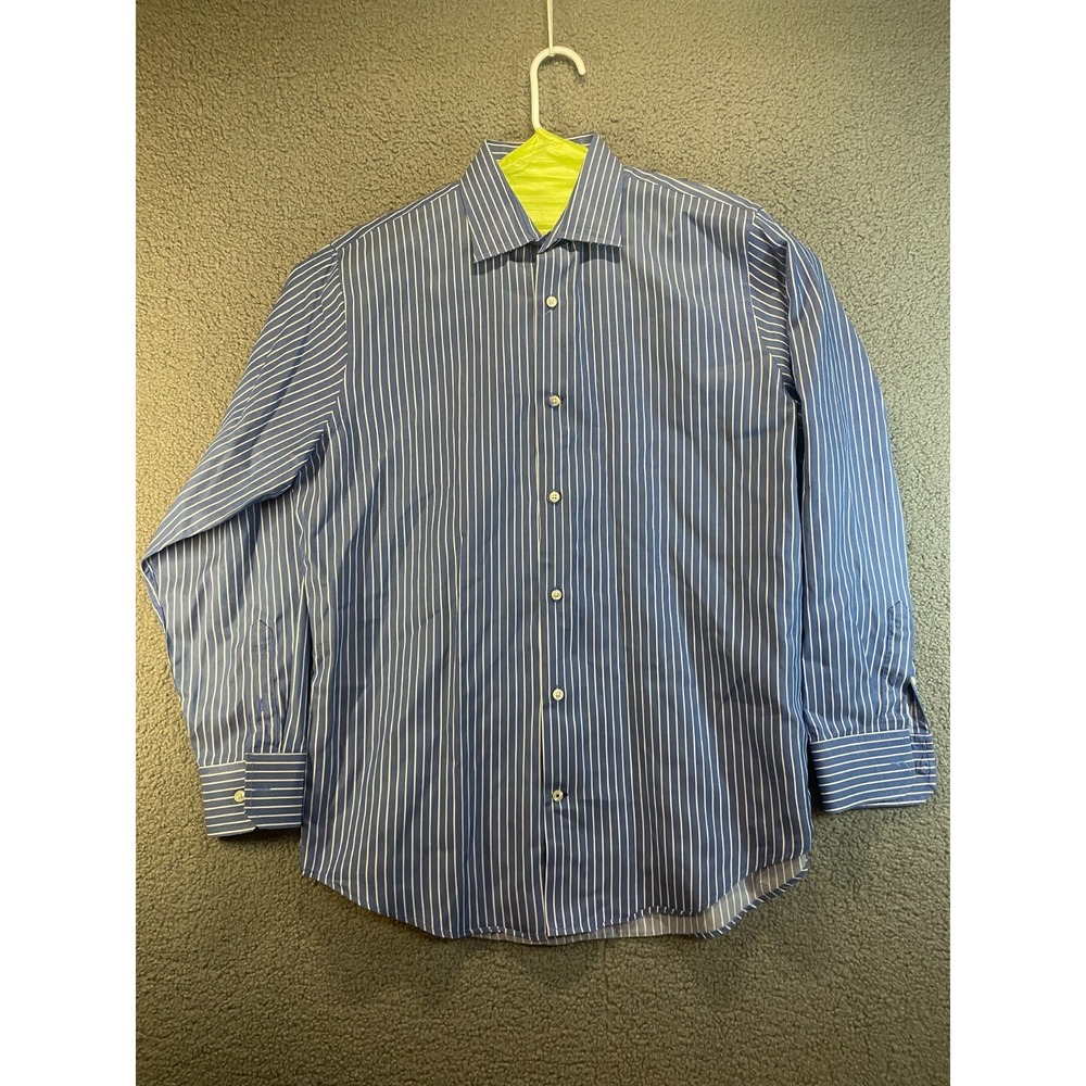 Banana Republic Non-Iron Slim Fit Striped Dress Shirt Men's L 16-16.5 ‎ Sripes